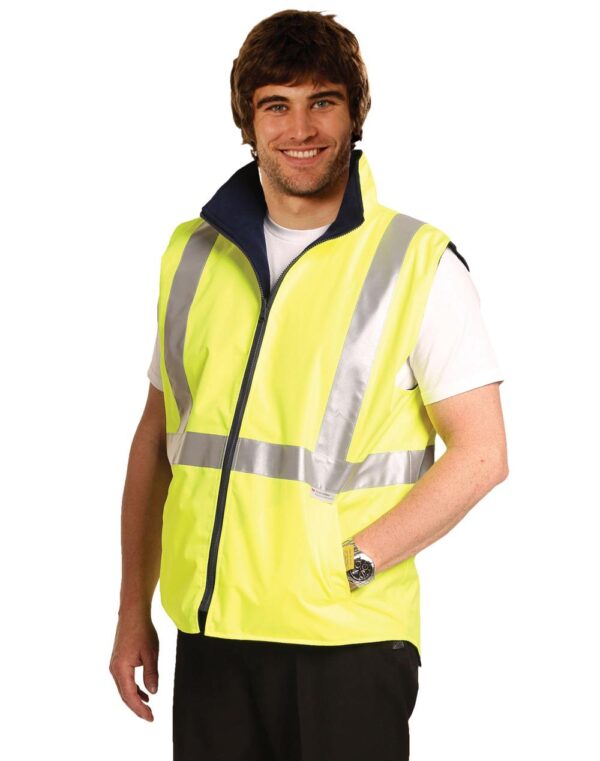 Hi Vis Reversible Safety Vest with 3M Tapes