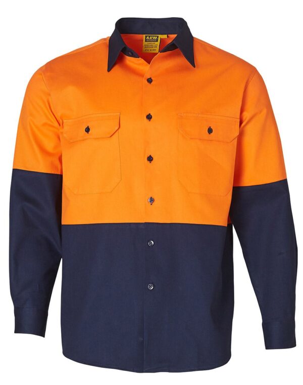Cotton Drill Safety Shirt Long Sleeves