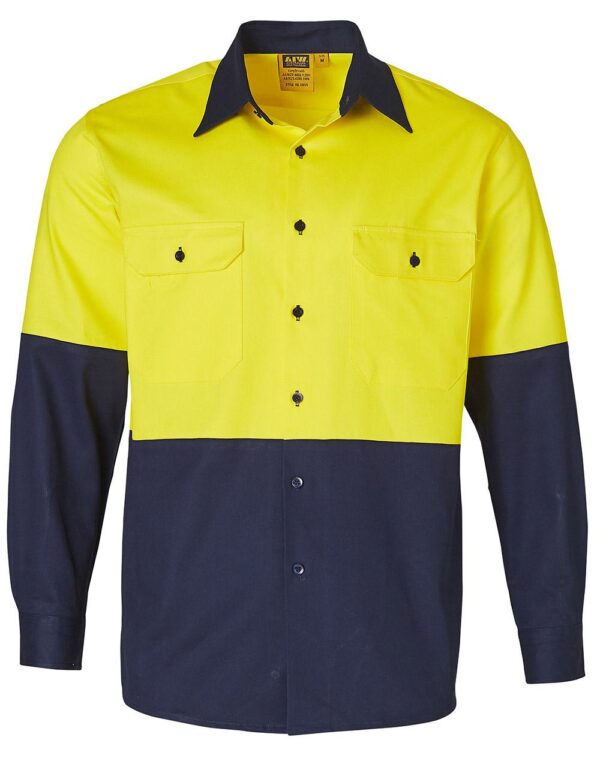 Cotton Drill Safety Shirt Long Sleeves